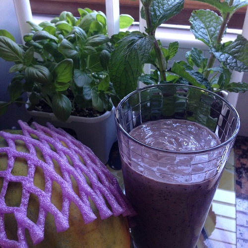 Blueberries and greens are a must in my smoothies!